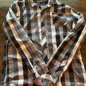Zoo York Men's Black and White Checkered Shirt